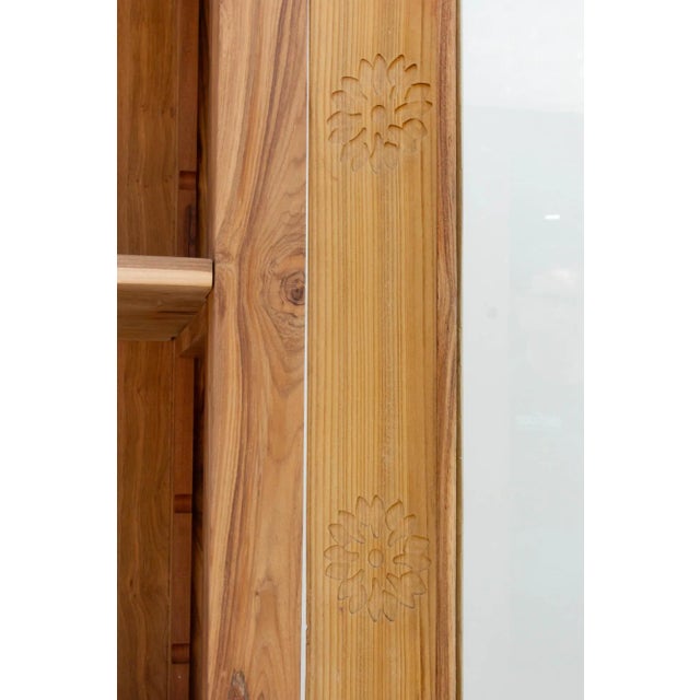 Blossom Mother of Pearl Inlay Glass Cabinet For Sale - Image 9 of 10