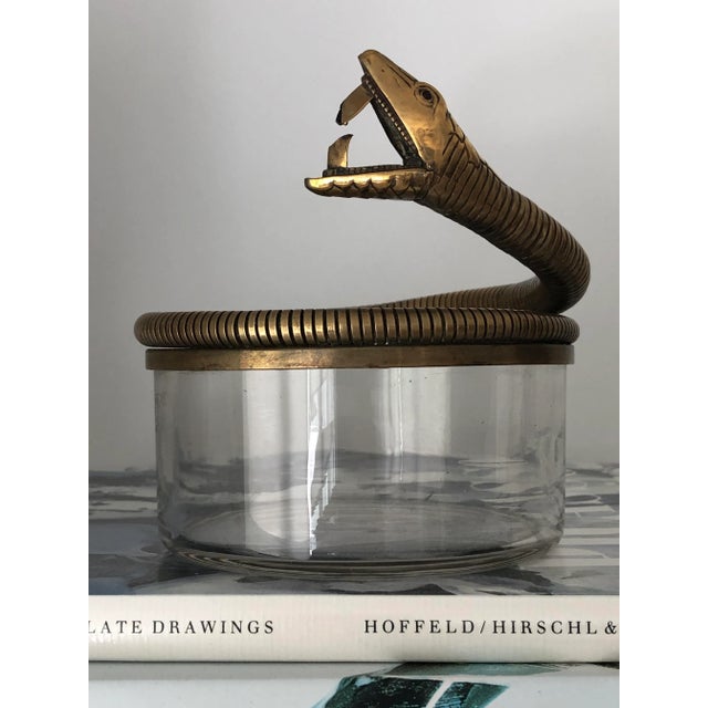 Art Deco Austrian Deco Snake Ashtray With Cigar Cutter For Sale - Image 3 of 8