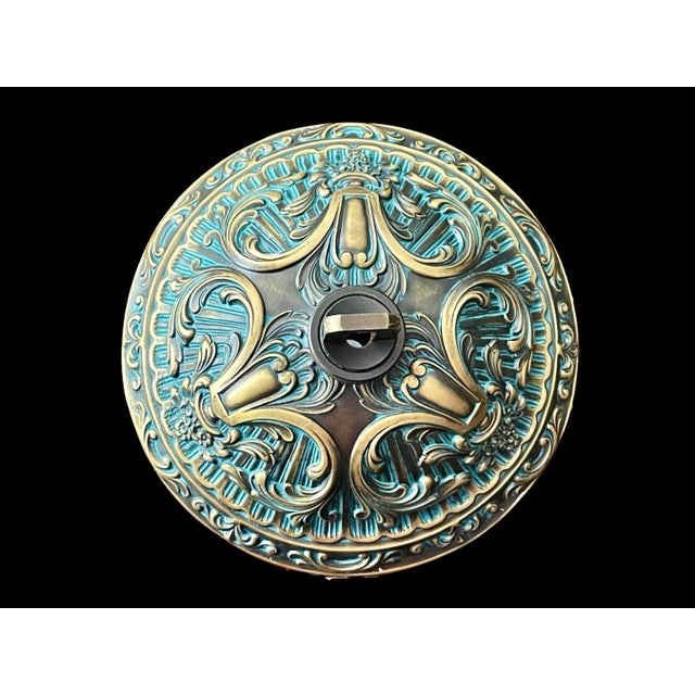 Metal Large Spanish Alabaster Globe Chandelier 10-Light Solid Bronze 40" W For Sale - Image 7 of 11