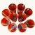 Mid-Century Modern Culver Red & Gold Thai Goddess 22k Gold Red Highball Glasses – Set of 12 For Sale - Image 3 of 5