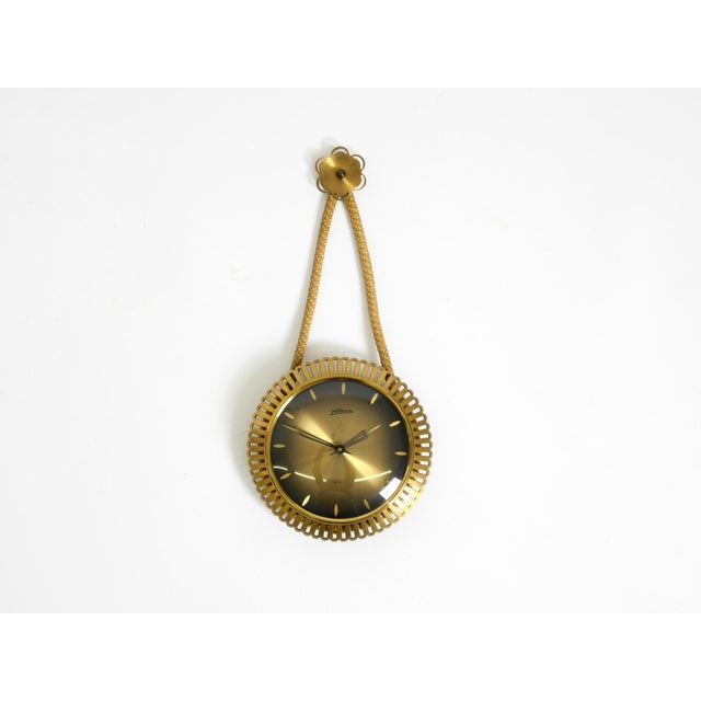Small Mid-Century Modern Atlanta Wall Clock with 10-Day Movement, 1950s For Sale - Image 16 of 16
