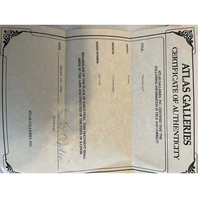 1960s Alvar Sunol Signed Lithograph For Sale In Washington DC - Image 6 of 6