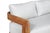 Paradiso Outdoor Solid Teak Wood Sofa - Light Gray Fabric For Sale - Image 9 of 12