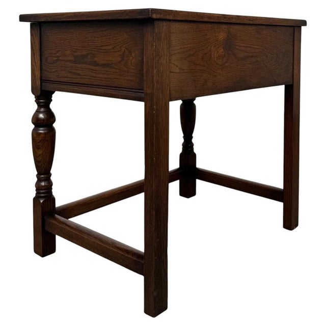 20th Century Jacobean English Oak Side Table For Sale - Image 9 of 12