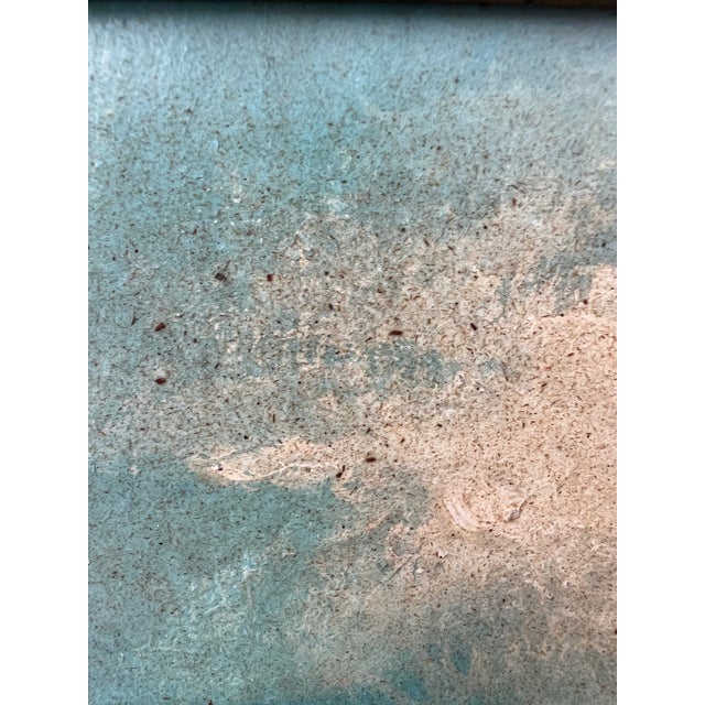 Wood 1960s Small Impasto Sailboat Oil Painting in Antiqued Giltwood Frame, Signed Michel For Sale - Image 7 of 12