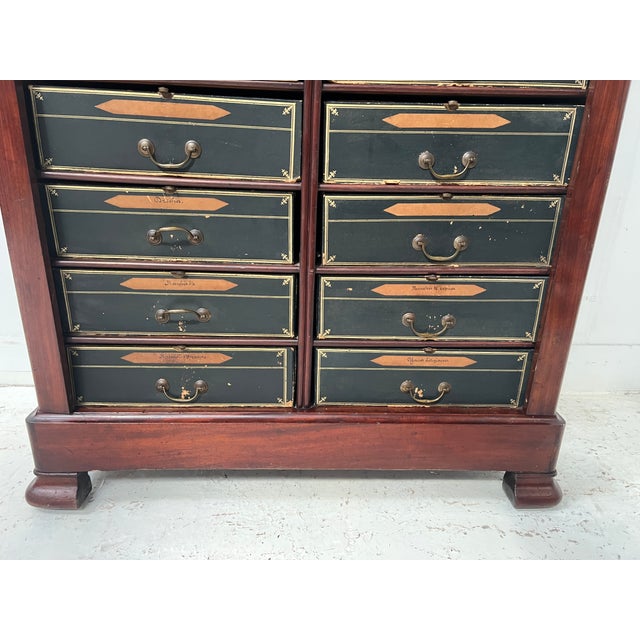 19th Century Louis Philippe Mahogany Veneer Filing Cabinet For Sale - Image 3 of 18