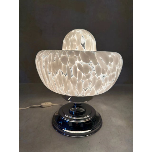 Murano Glass Table Lamp attributed to Mazzega, 1970s For Sale - Image 6 of 12