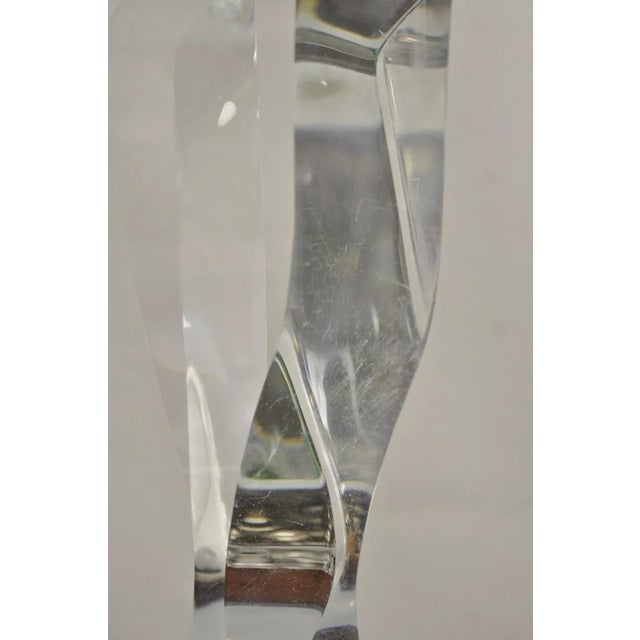Late 20th Century Vintage Van Teal Mid Century Sculptural Lucite Acrylic Couple Sculpture For Sale - Image 9 of 12