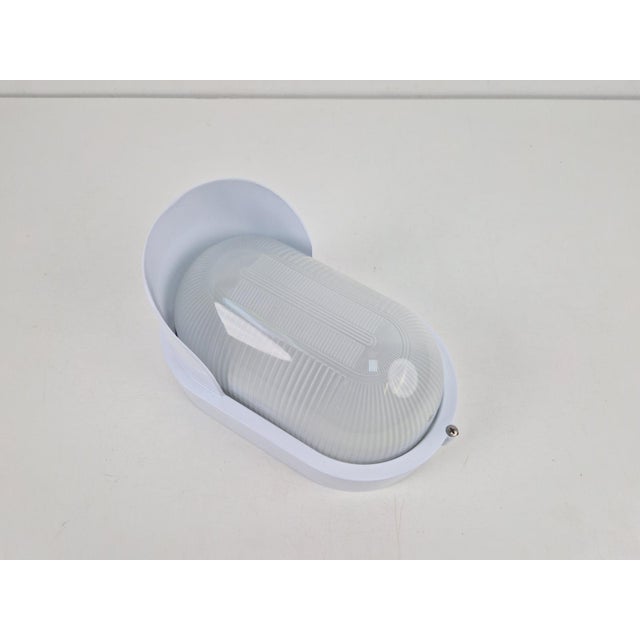 Metal Vintage Outdoor Wall Lamp in Metal and Glass by Simes, Italy, 1970s For Sale - Image 7 of 15