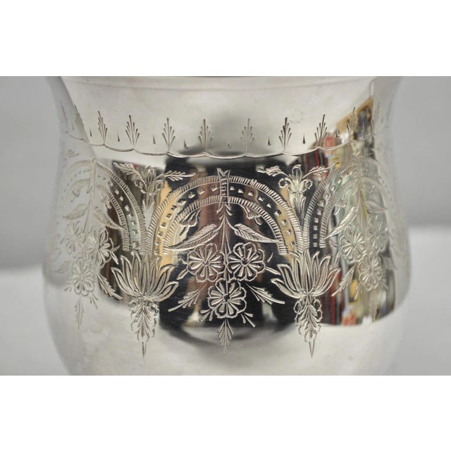 Vintage Leonard Victorian Silver Plated Small Ice Bucket Chiller W/ Handle For Sale - Image 10 of 12