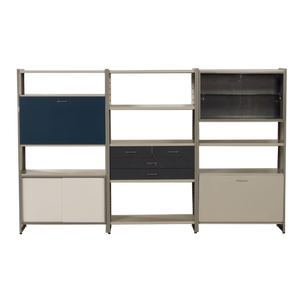 Blue, White, Gray 5600 Storage Furniture with Secretaire by Andre Cordemeyer for Gispen, 1950s