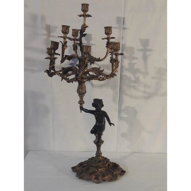 1950s Mid-Century Bronze Candleholder For Sale - Image 5 of 5