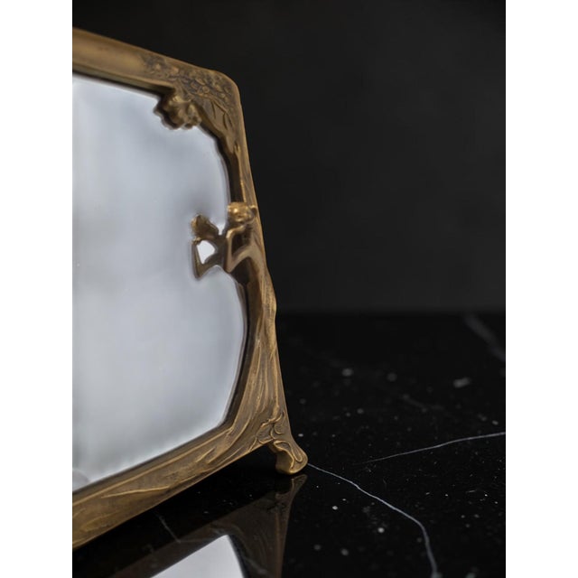 1970s Art Nouveau Table Mirror by Pierre Bex, France, 1970s For Sale - Image 5 of 8