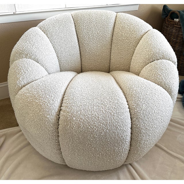 Soho Home "Garret" Swivel Boucle Armchair Chairish