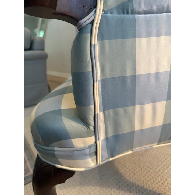 Antique Armchair | Lee Jofa Silk Upholstery For Sale - Image 9 of 10