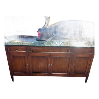 Vintage Cassard Chateau Buffet With Marble Top For Sale
