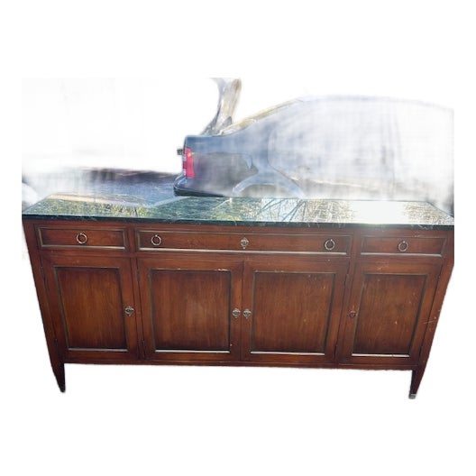 Vintage Cassard Chateau Buffet With Marble Top For Sale