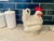 Quintessential ceramic rooster cookie jar in very good condition. There are 2 very small parts where the paint has rubbed...