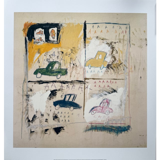 Jean Michel Basquiat (1960-1988), Old Cars 1981, Copyright Estate of Jean Michel Basquiat and Printed in Uk. Licensed by Artestar Ny For Sale - Image 11 of 17