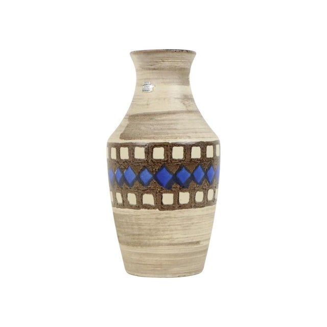 Beige Vintage Bay Vase in Ceramic from Bay Keramik, West Germany, 1960s For Sale - Image 8 of 11