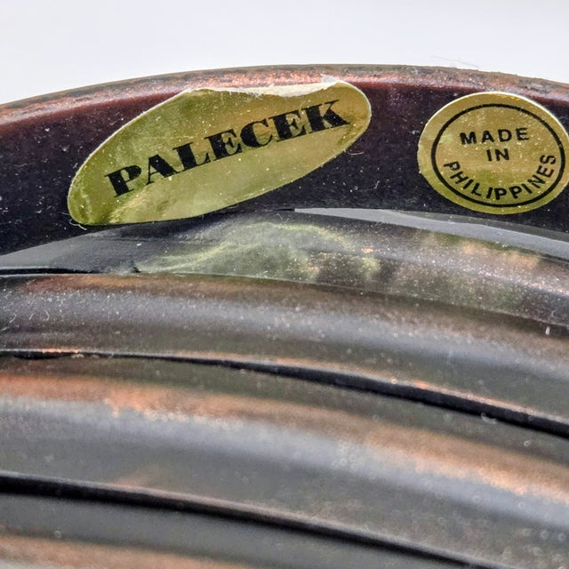 Bronze Palecek Sculptural Metal Palm Leaf Centerpiece Bowl – Made in Philippines Vintage For Sale - Image 8 of 8