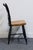 Late 20th Century Genuine Hitchcock Black & Gold Accent Side Chair W. Rush Seat & Hand Painted Florals For Sale - Image 5 of 11