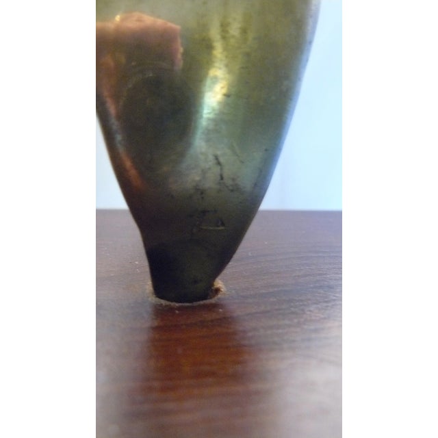 Metal 1950s Brass Flying Bird Sculpture For Sale - Image 7 of 11