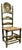 Antique Spanish Colonial Green and Gilt Ladderback Chair For Sale