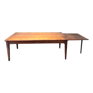 French Cherrywood Kitchen Farm Table with Extension, 1860 For Sale