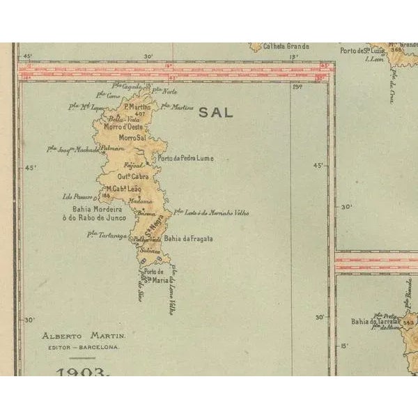 Map of Portugal's Atlantic Archipelagos, 1903 For Sale - Image 6 of 12