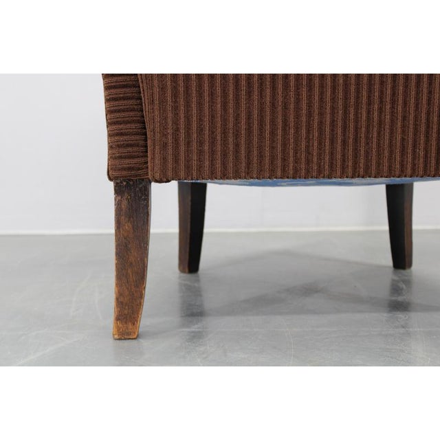 Textile Club Armchair, Czechoslovakia, 1940s For Sale - Image 7 of 14