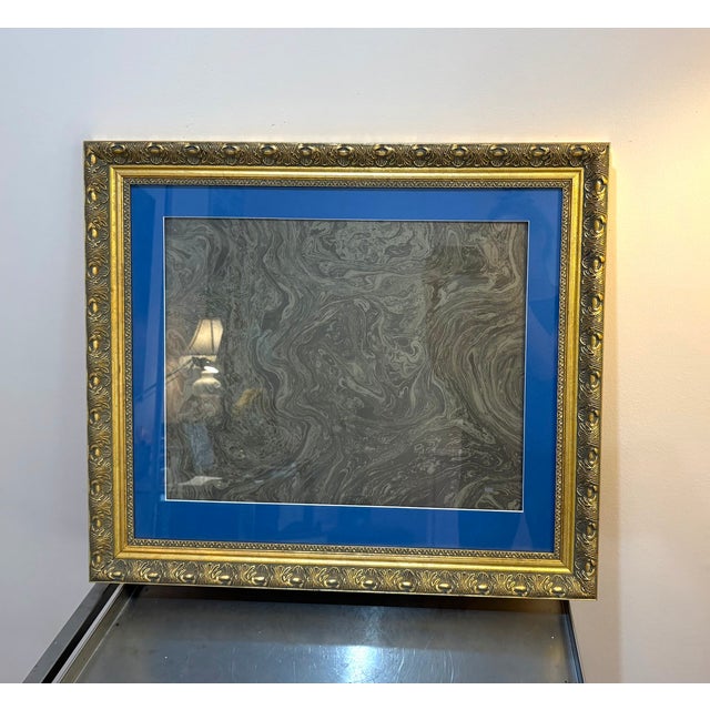 Abstract Grey Swirl Gilt-Frame Print For Sale - Image 4 of 5
