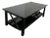 Refinished Coffee Table, All Black With Dark Green Top, High Gloss For Sale