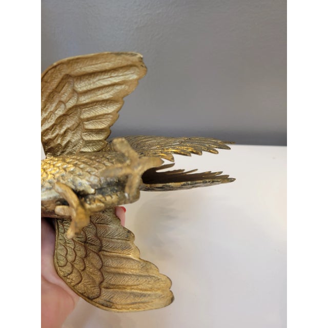 Mid-Century Brass Fighting Rooster- a Pair For Sale - Image 4 of 11
