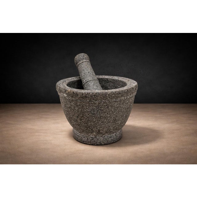 Molcajete in Volcanic Stone, Taller Maya, 2016 For Sale - Image 9 of 14