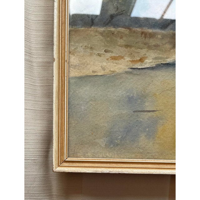 Traditional Mid 20th Century Vintage Original Watercolor on Paper by Mae Harding, Framed For Sale - Image 3 of 8