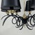 Black Cast Iron and Brass Chandelier, France, 1950s For Sale - Image 6 of 17