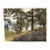 1990s Original Plein Air Style Oil Pastel Landscape, Pines and Sagebrush With Distant Lake, Unknown Artist For Sale