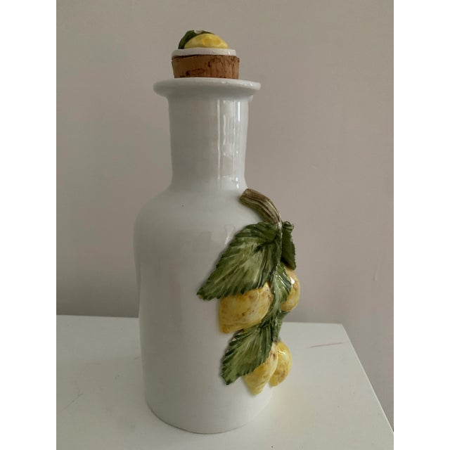 Vintage Limoncello Ceramic Bottle Handmade Italy For Sale - Image 4 of 10