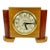 1940s Vintage Art Deco Arts & Crafts Boho Chic Wood Tabletop Clock For Sale