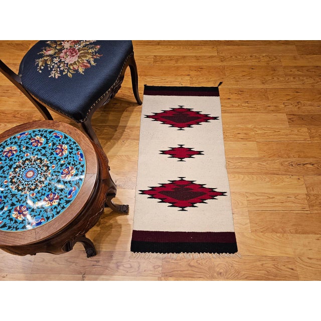 Vintage Native American Navajo Rug, Handwoven Wool, Medallion Pattern, 2x3 For Sale - Image 12 of 12