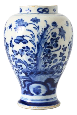 Antique 18th Century Delft Blue Vase, 1700s