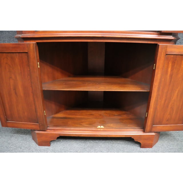 Henkel Harris Cherry Lighted Corner Cabinet For Sale - Image 12 of 13