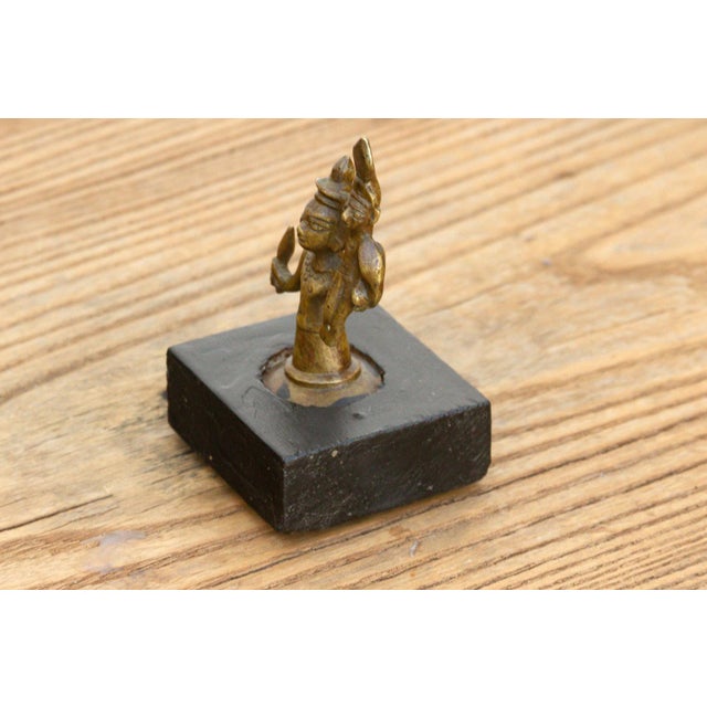 18th Century Indian Miniature Bronze Warrior Figure For Sale - Image 5 of 8