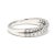 Modern 0.50ctw Diamond Crossover Band Ring, 14k White Gold, Ring Size 7 For Sale - Image 3 of 7