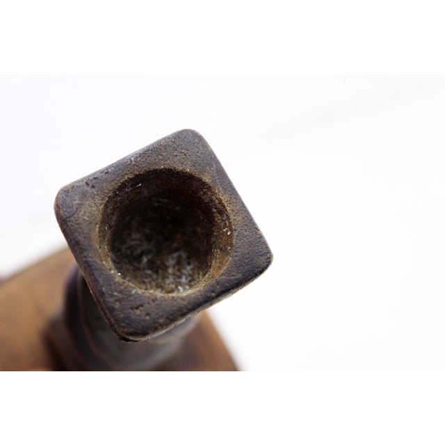 1950s French Carved Wood Candleholder, 1950 For Sale - Image 5 of 11