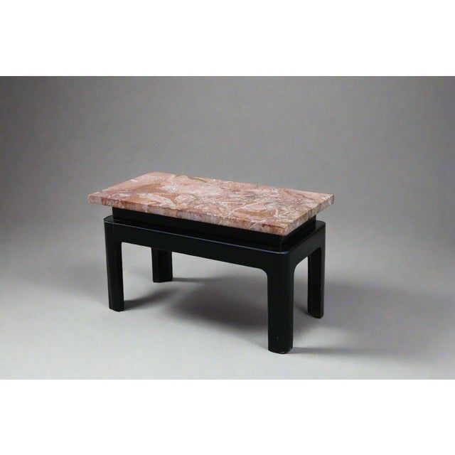 Modern 1940s Small Low Marble-Top Side Table For Sale - Image 3 of 5