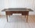 Louis XVI-Style Double-Sided Wood and Brass Bureau Plat with Leather Top For Sale In Atlanta - Image 6 of 13