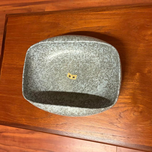 Vintage Japanese Speckled Studio Pottery Centerpiece Bowl For Sale - Image 13 of 13