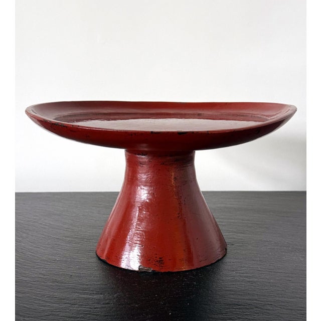 Rare Japanese Negoro Stem Dish Momoyama Edo Period For Sale - Image 4 of 18